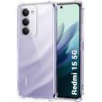 Puzdro pre Xiaomi Redmi 15 5G / 4G, vystužené, s ochranou fotoaparátu, priehľadné