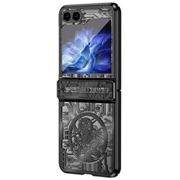 Puzdro pre Samsung Galaxy Z Flip7 FE / Z Flip6, Mechanical Legend, čierne