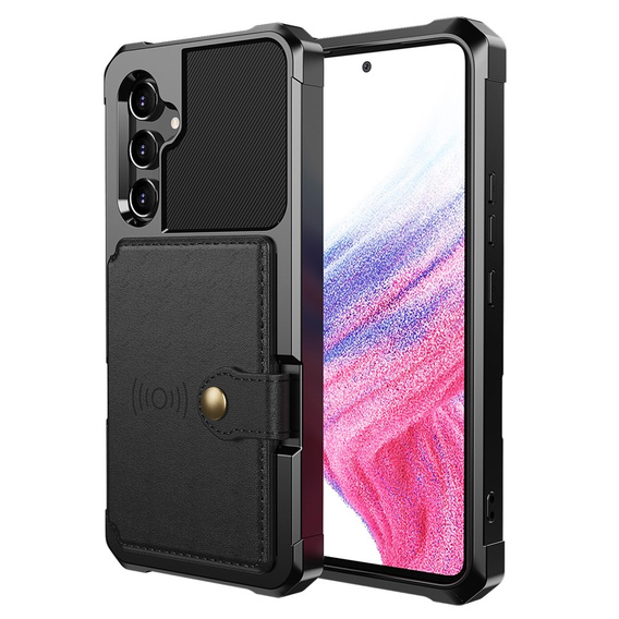 Puzdro pre Samsung Galaxy A54 5G, Card Holder Kickstand, čierne
