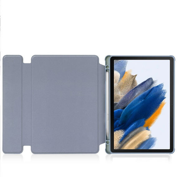 Puzdro s klávesnicou pre Samsung Galaxy Tab A9+, Rotary 360° Leather, fialové
