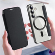 Klapkové puzdro pre Samsung Galaxy S24+ Plus, RFID Wallet MagSafe CamShield, čierne