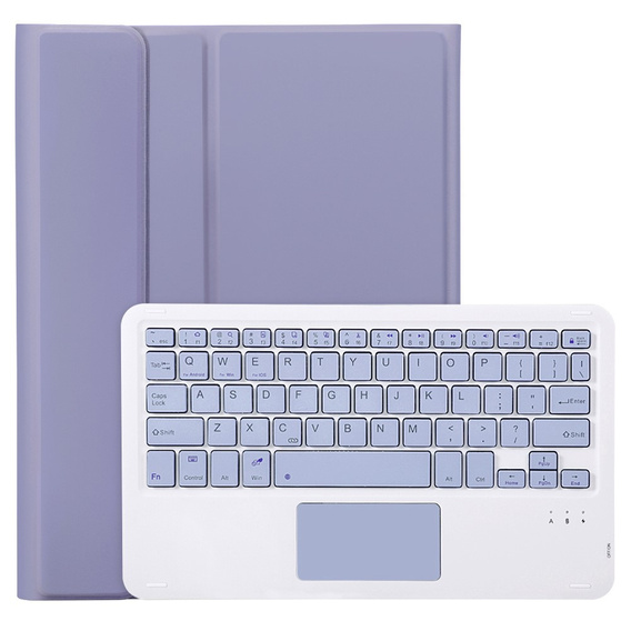 Puzdro + klávesnica Samsung Galaxy Tab S9, Leather Pen Slot TouchPad, fialové