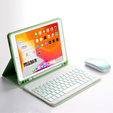 Puzdro + klávesnica iPad 10.2 7/8/9 gen 2019/2020/2021, Keyboard Cover Pen Slot, zelený