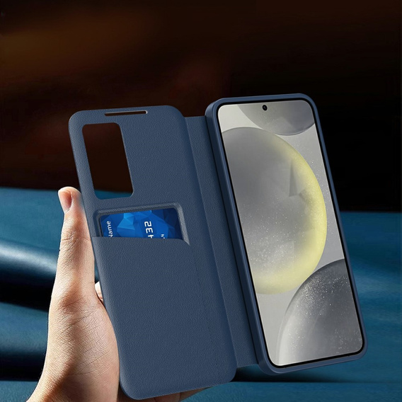Flipové puzdro pre Samsung Galaxy A56 5G, Smart View Wallet, modré