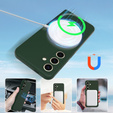 Obal na mobil pre Samsung Galaxy S24 FE, Silicone MagSafe, zelený