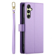 Klapkové puzdro pre Samsung Galaxy A36 5G, Wallet Zipper Pocket, fialové