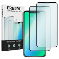 2x tvrdené sklo pre iPhone X/XS/11 Pro, ERBORD 3D pre celý displej