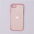 Obal na mobil pre iPhone 7/8/SE 2020/SE 2022, Electro heart, ružové rose gold