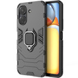Obal na mobil pre Xiaomi Redmi 13C / Poco C65, Kickstand Ring, čierne