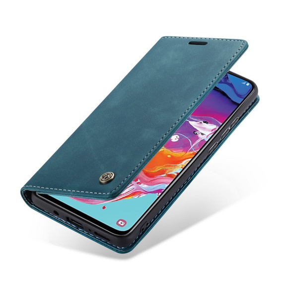 CASEME puzdro pre Samsung Galaxy A70, Leather Wallet Case, modré