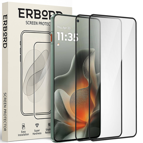 2x ERBORD 3D tvrdené sklo pre Motorola Edge 70