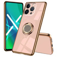 Obal na mobil pre iPhone 14 Pro, Electro Ring, svetlo ružové