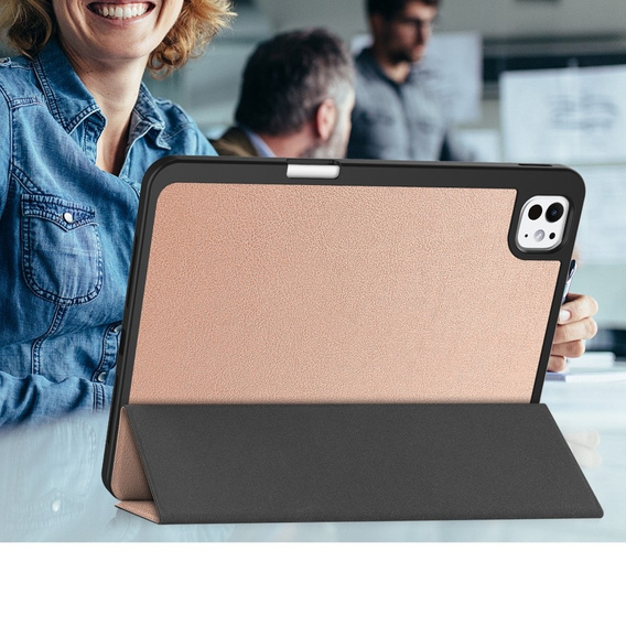 Puzdro pre iPad Pro 11" 2024 (5 gen.), Smartcase s priestorom pre stylus, ružové