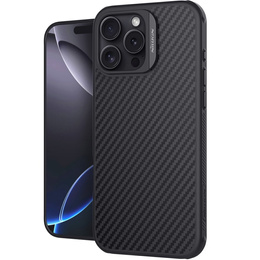 Puzdro pre iPhone 16 Pro, pancierované Nillkin, Carbon Fiber, pre Magsafe, čierne