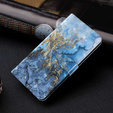 Klapkové puzdro pre Samsung Galaxy A14 4G/5G, Wallet Marble, modré