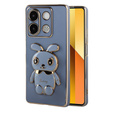 Puzdro pre Xiaomi Redmi Note 13 5G, Rabbit, modré + tvrdené sklo 9H