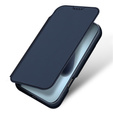 Puzdro Dux Ducis pre iPhone 17 Pro, Skin Pro, s chlopňou, s otvorom na kartu, tmavomodré
