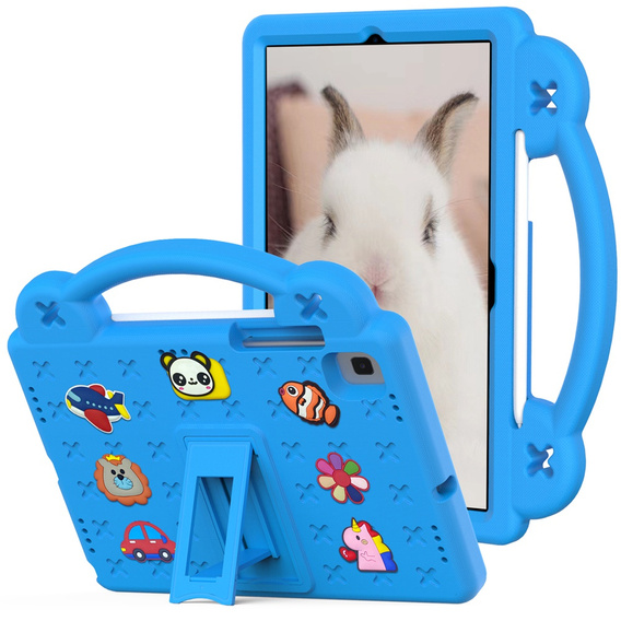Detské puzdro pre Samsung Galaxy Tab S6 Lite 10.4 2020/2022 / Tab A7 2020 T500 / T505 / Tab S6 T860/T865, Cute Patterns, so stojanom, modré