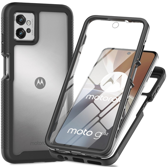Puzdro pre Motorola Moto G32, Shockproof, s fóliou, čierne