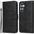 Klapkové puzdro pre Samsung Galaxy A34 5G, Leather Wallet, čierne