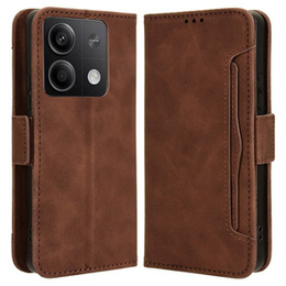 Klapkové puzdro pre Xiaomi Redmi Note 13 5G, Card Slot, hnedé