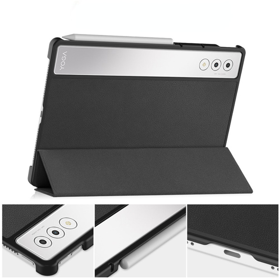 Puzdro pre Lenovo Yoga Tab Plus, Smartcase, čierne