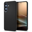 Puzdro Spigen pre Samsung Galaxy S25+ Plus, Liquid Air, čierne + tvrdené sklo 9H