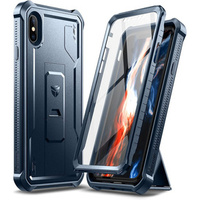 Obrnené puzdro pre iPhone X / XS, Dexnor Full Body, tmavomodré