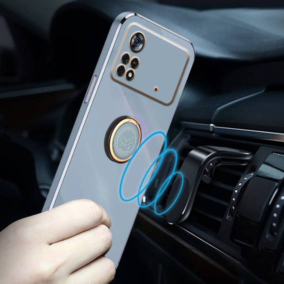 Obal na mobil pre Xiaomi Poco X4 Pro 5G, Electro Ring, modré