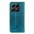 Obal na mobil pre Xiaomi 14T, Wallet Litchi Leather, zelený