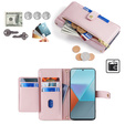Klapkové puzdro pre Xiaomi Redmi Note 13 Pro 5G, Wallet Zipper Pocket, ružové