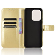 Klapkové puzdro pre Xiaomi Redmi 13, Crazy Horse Wallet, zlaté