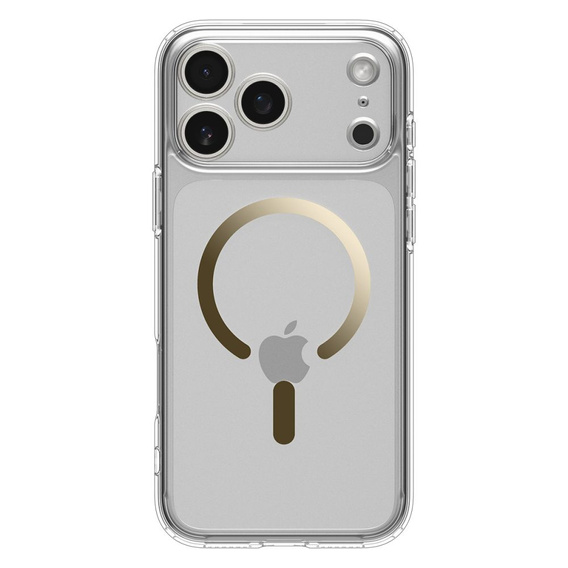 Spigen puzdro pre iPhone 17 Pro Max, Ultra Hybrid MagSafe, číre/zlaté