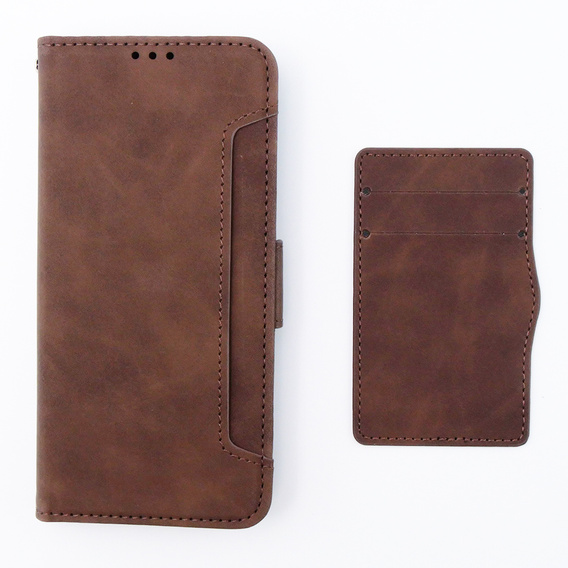 Klapkové puzdro pre Motorola Moto G54 5G, Card Slot, hnedé