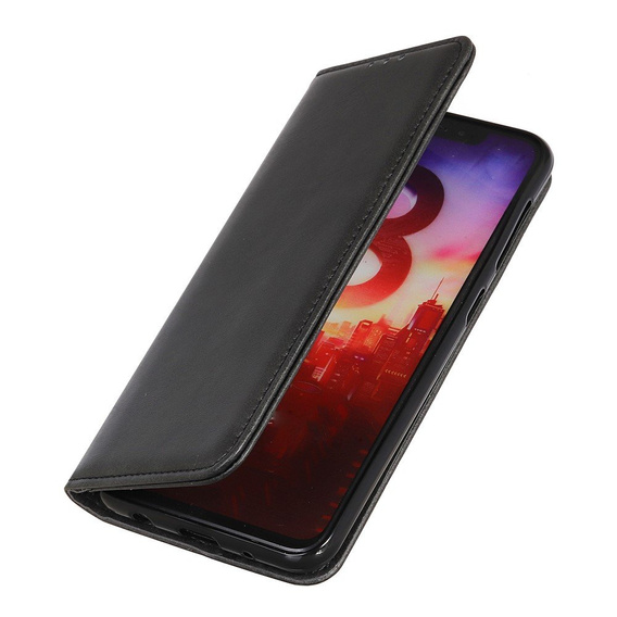 Flipové puzdro pre Asus Zenfone 8, Split Leather, čierne