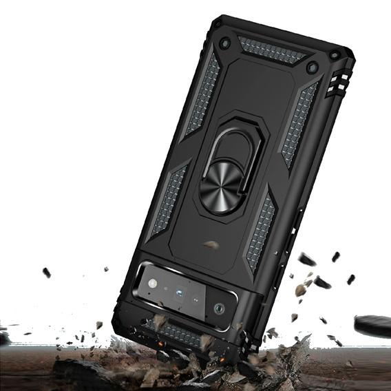 Pancierované obal na mobil pre Google Pixel 6 Pro, Nox Case Ring, čierne