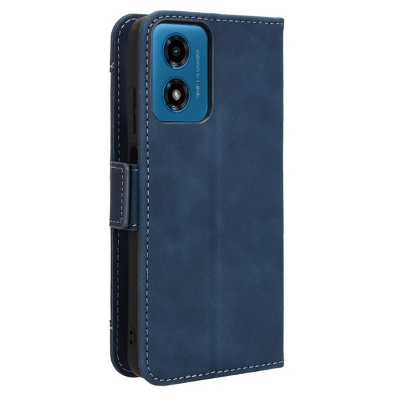 Klapkové puzdro pre Motorola Moto E14, Card Slot, tmavomodré