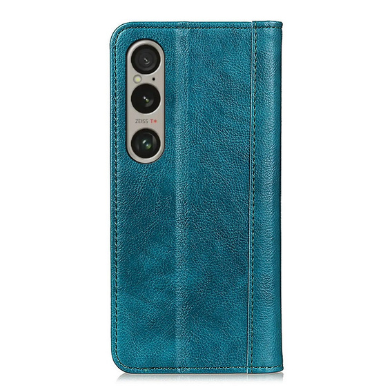 Flipové puzdro pre Sony Xperia 1 VI, Split Leather, zelený