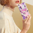 Klapkové puzdro pre Samsung Galaxy A25 5G, Wallet, marble & flowers, ružové + 9H sklo