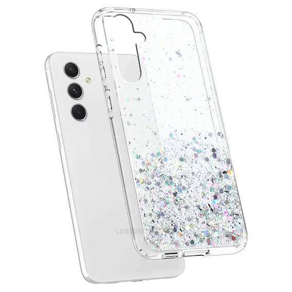 Obal na mobil pre Samsung Galaxy A54 5G, Glittery, priehľadné