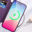 Klapkové puzdro pre iPhone 11, RFID Wallet MagSafe CamShield, fialové