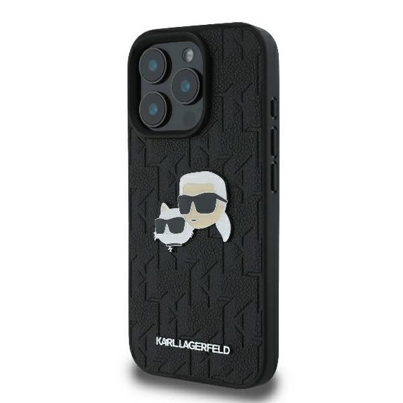 Karl Lagerfeld Hardcase Monogram Karl & Choupette Head Pin Case pre iPhone 16 Pro