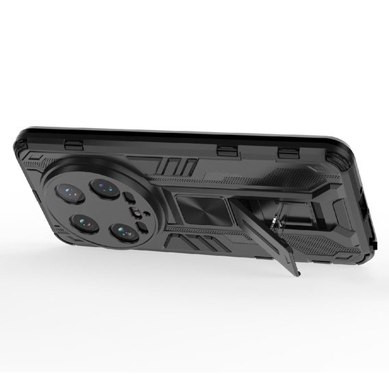 Puzdro pre Xiaomi 14 Ultra, Military kickstand, čierne