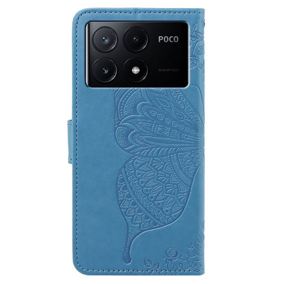 Klapkové puzdro pre Xiaomi Poco X6 Pro 5G, Butterfly, fialové