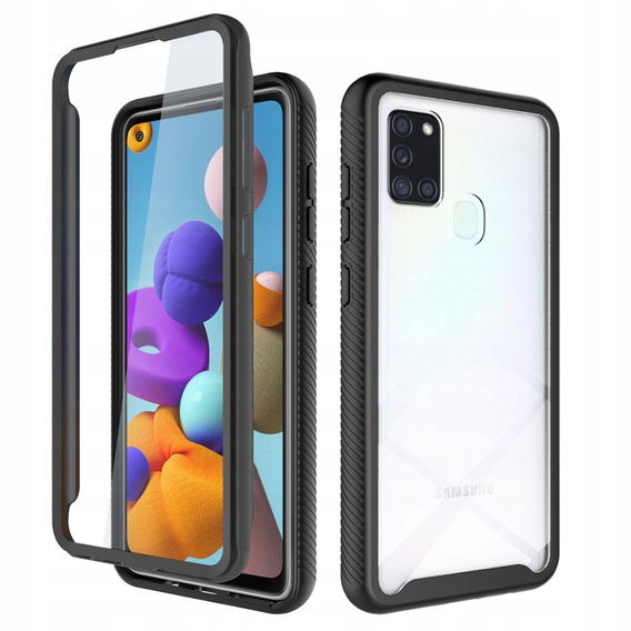 Puzdro pre Samsung Galaxy A21S, Shockproof, s fóliou, modré
