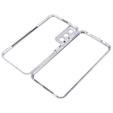 Puzdro pre Samsung Galaxy S21, Magnetic Dual Glass, strieborné