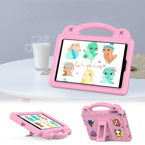 Detské puzdro pre iPad mini 7.9" 2019/2015/2014/2013/2012 (5/4/3/2/1 gen.), Cute Patterns, so stojanom, ružové