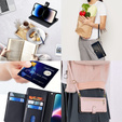 Klapkové puzdro pre iPhone 14 Pro Max, Wallet Zipper Pocket, čierne