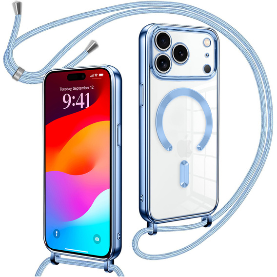 Puzdro Electro MagSafe + šnúrka pre iPhone 17 Pro Max