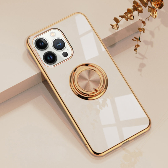 Obal na mobil pre iPhone 13 Pro Max, Electro Ring, zlaté